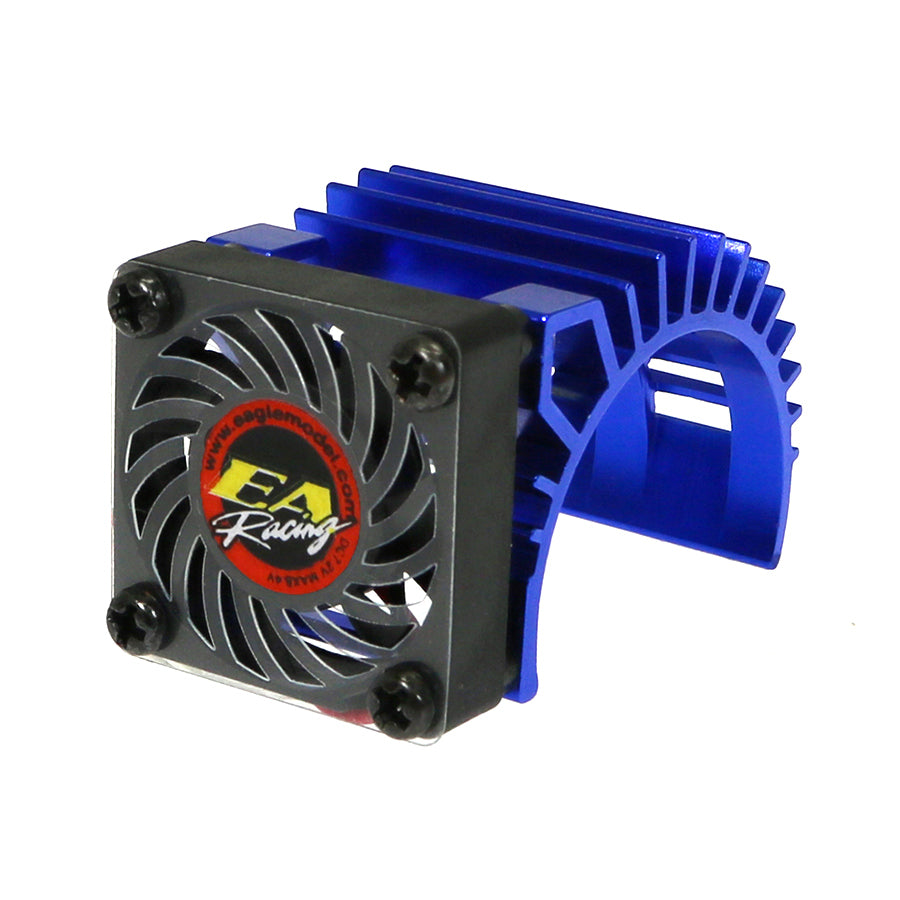 Eagle Racing (#2634-BL) Alum. Motor Heatsink (Side Type) w/ Fan - Blue