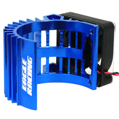 Eagle Racing Alum. Motor Heatsink (Side Type) w/ Fan - Blue