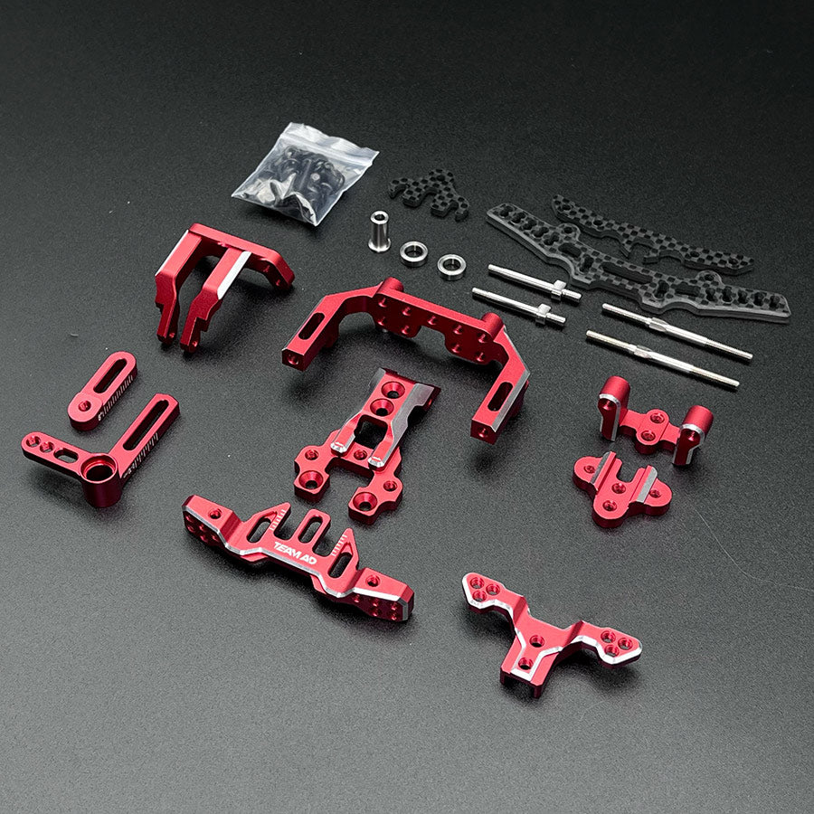 Team AD (#AD-9019R) AD-XF Front Bulkhead Conversion Kit - Red