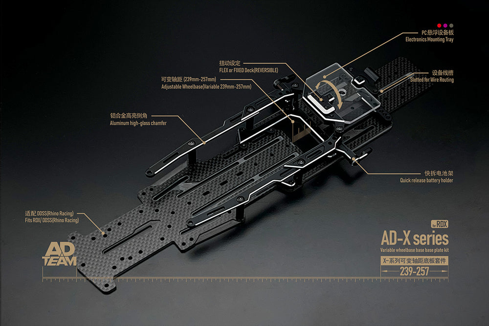 Team AD (#AD-9020) AD-X Series RDX Adjustable Wheelbase Conversion Kit