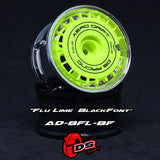 DS Racing (#AD-BFL-BF) AERO DRIFT Wheel Cover - Flat Flu Lime w/ Black Font