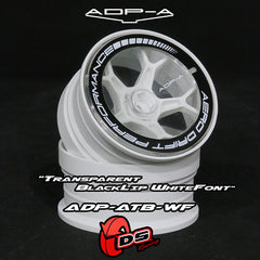 DS Racing (#ADP-ATB-WF) AERO DRIFT Performance Wheel Cover - Sloped Transparent / Black Lip