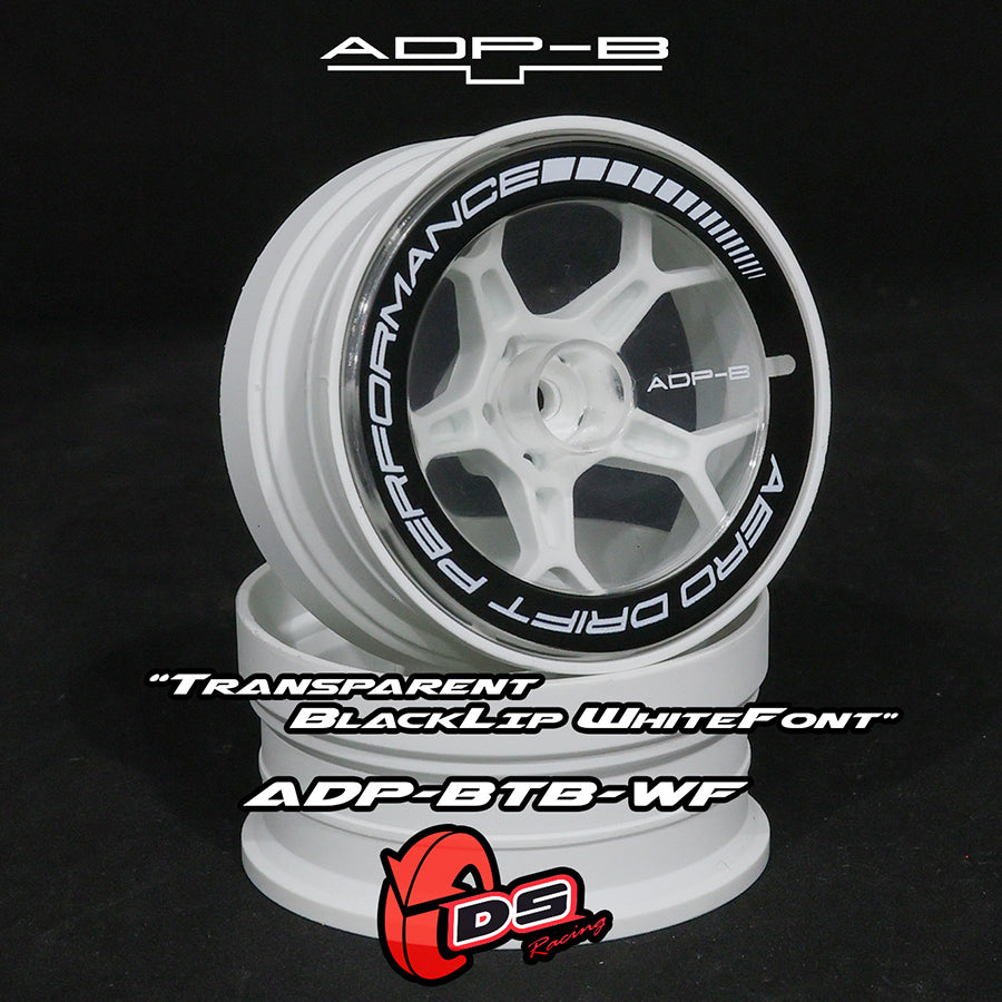 DS Racing (#ADP-BTB-WF) AERO DRIFT Performance Wheel Cover - Flat Transparent / Black Lip