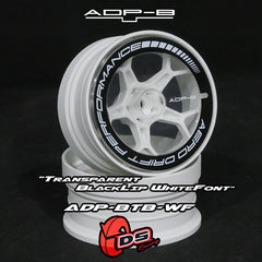 DS Racing (#ADP-BTB-WF) AERO DRIFT Performance Wheel Cover - Flat Transparent / Black Lip