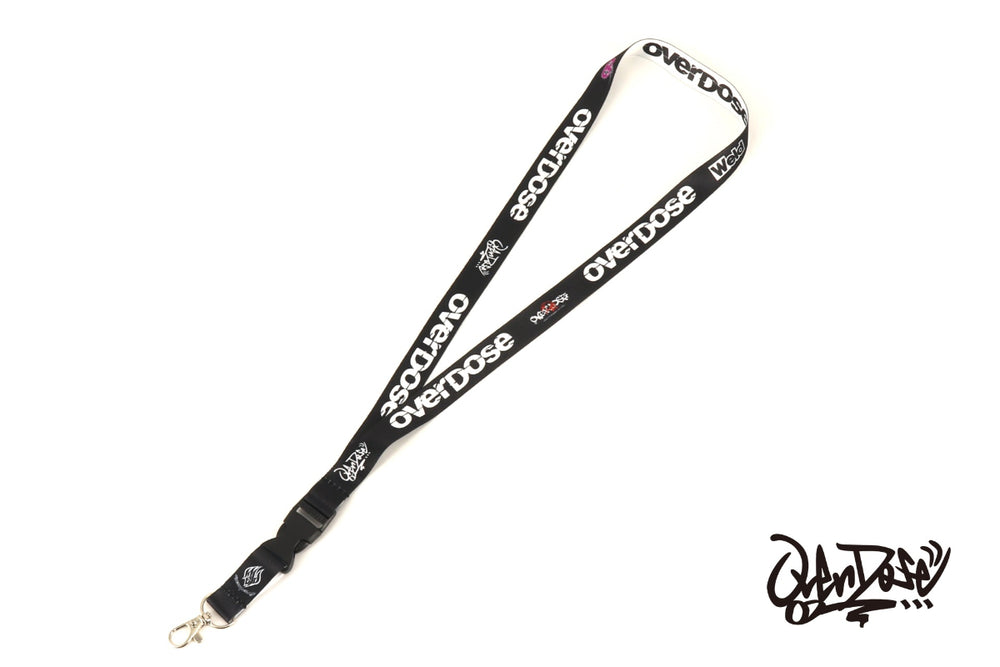 Overdose (#BB-NS-002) Neck Strap (White x Black)