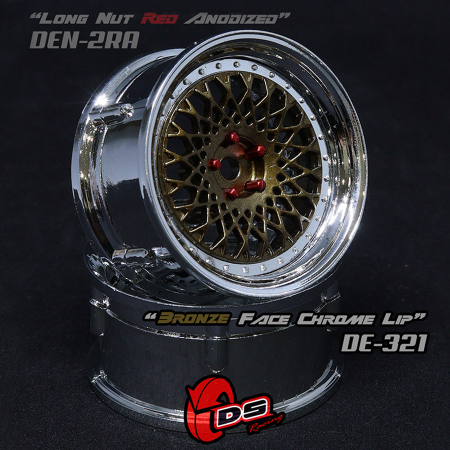 DS Racing (#DE-321) Drift Element Mesh Wheel Set - Bronze/Chrome