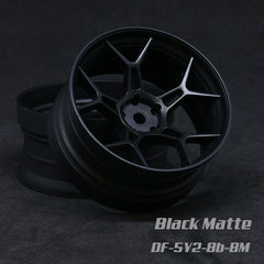 DS Racing (#DF-5Y2-8B-BM) Drift Feathery 5Y Spoke Wheel - Black Burn