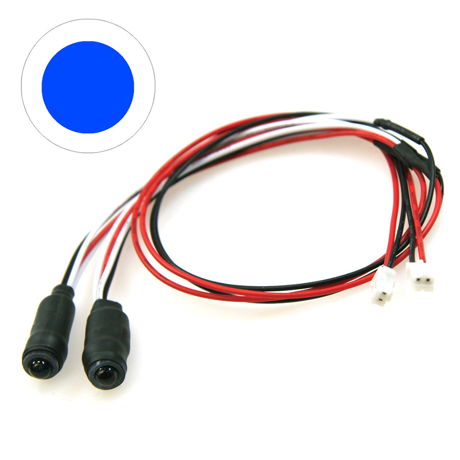 Eagle Racing (#LED-09-BL/WI) Twin Action Angel Eyes LED 5mm - Blue/White