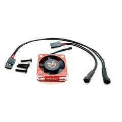 Maclan (#MCL4392) Alum. Hurricane V2 Fan - Silver/Red