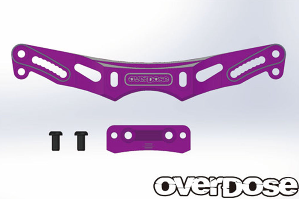 Overdose (#OD2157) Height Adjustable Alum. Rear Shock Tower - Purple