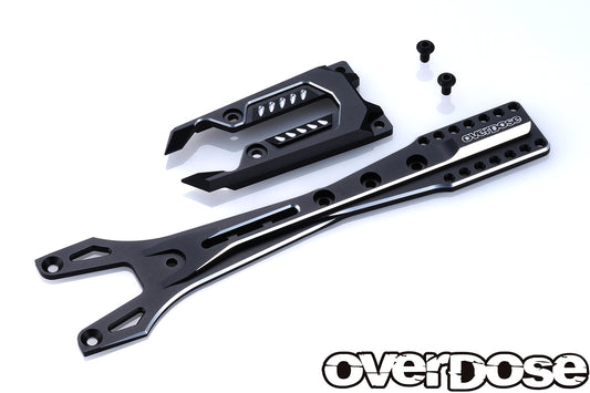 Overdose (#OD3819) Alum. Upper Chassis Set - Black