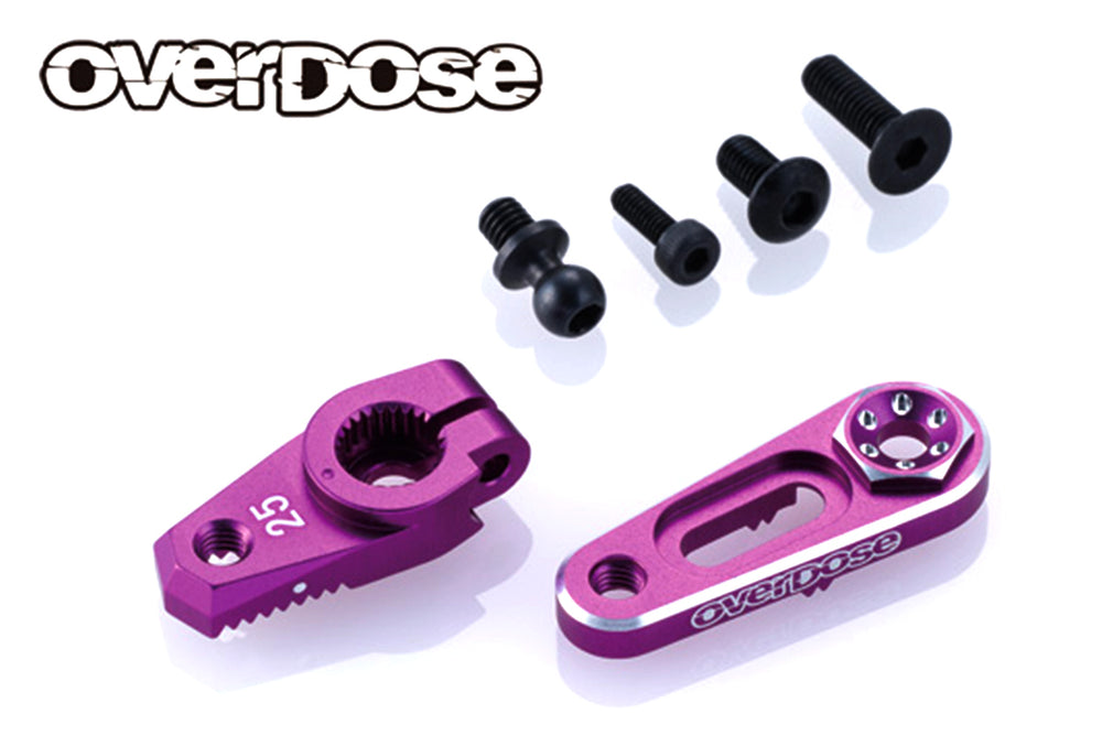 Overdose (#OD3887) JT Alum. Direct Servo Horn Type-2 25T - Purple
