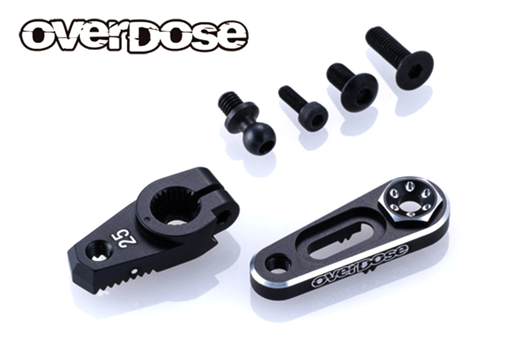 Overdose (#OD3889) JT Alum. Direct Servo Horn Type-2 25T - Black