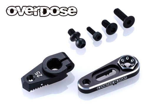 Overdose (#OD3889) JT Alum. Direct Servo Horn Type-2 25T - Black