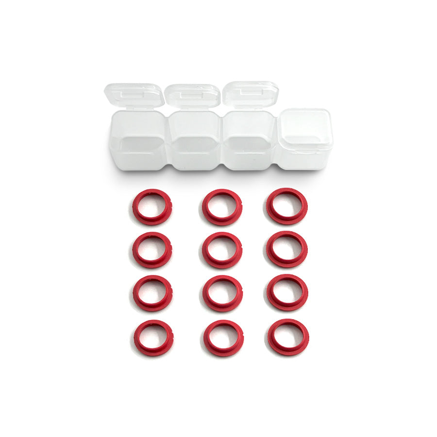 Rhino Racing & Team AD (#RA-2418R) Shock Absorber Gaskets - Red