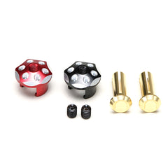 Yokomo (#RP-121P4) Racing Performer Alum. Battery Plug Cap Set Φ4 - Red/Black