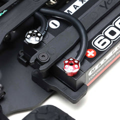 Yokomo Racing Performer Alum. Battery Plug Cap Set Φ4 - Red/Black