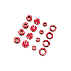 Rhino Racing Shock Color Changer Kit w/ Spring Holders - Red