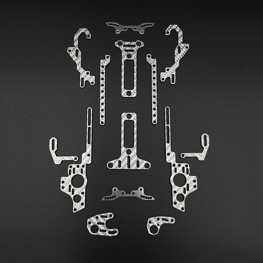 Rhino Racing (#RTS-620) RTS Silver Carbon Chassis Conversion Kit