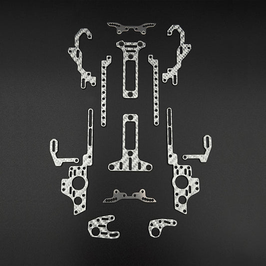 Rhino Racing (#RTS-620) RTS Silver Carbon Chassis Conversion Kit