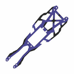 3Racing (#SAK-D616GA/BU) Carbon Graphite Upper Deck - Blue