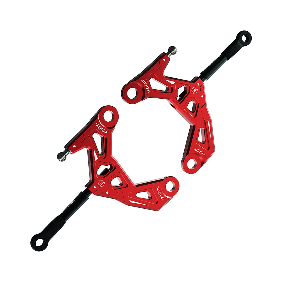 3Racing (#SAK-D6802/RE/V2) D6 Alum. Front Lower Arm V2 - Red