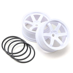 Yokomo (#TW-5313W) 6-Spoke Drift Wheel - White