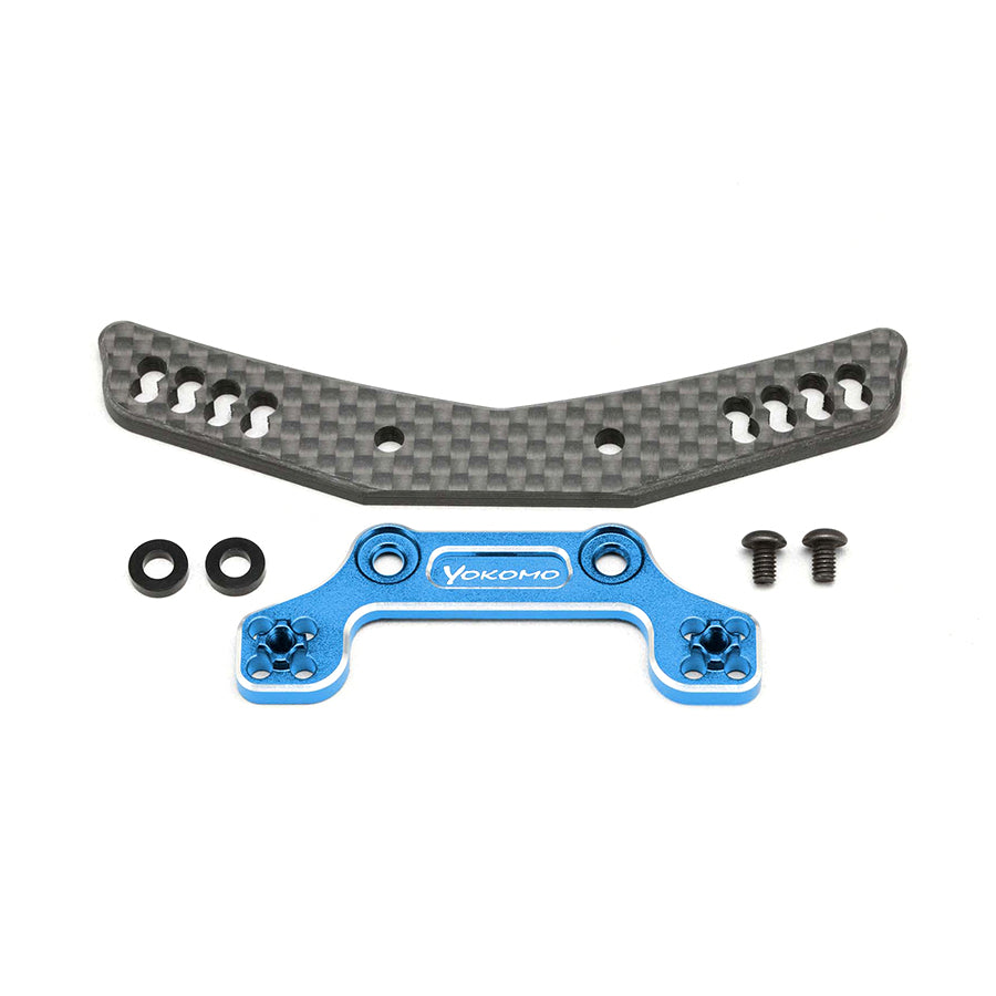Yokomo (#Y2-017AGBL) Hybrid Graphite/Alum. Front Shock Tower - Blue