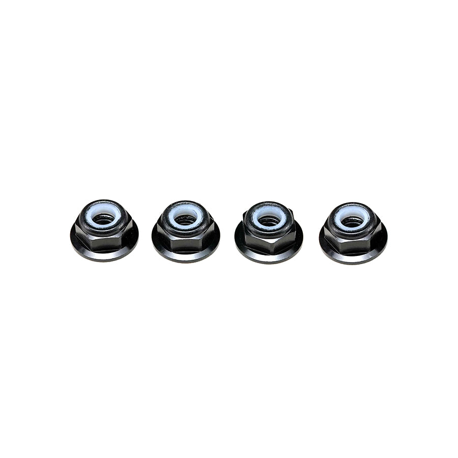 Yokomo (#ZC-N4AFL) 4mm Alum. Thin Flanged Nylon Lock Nuts