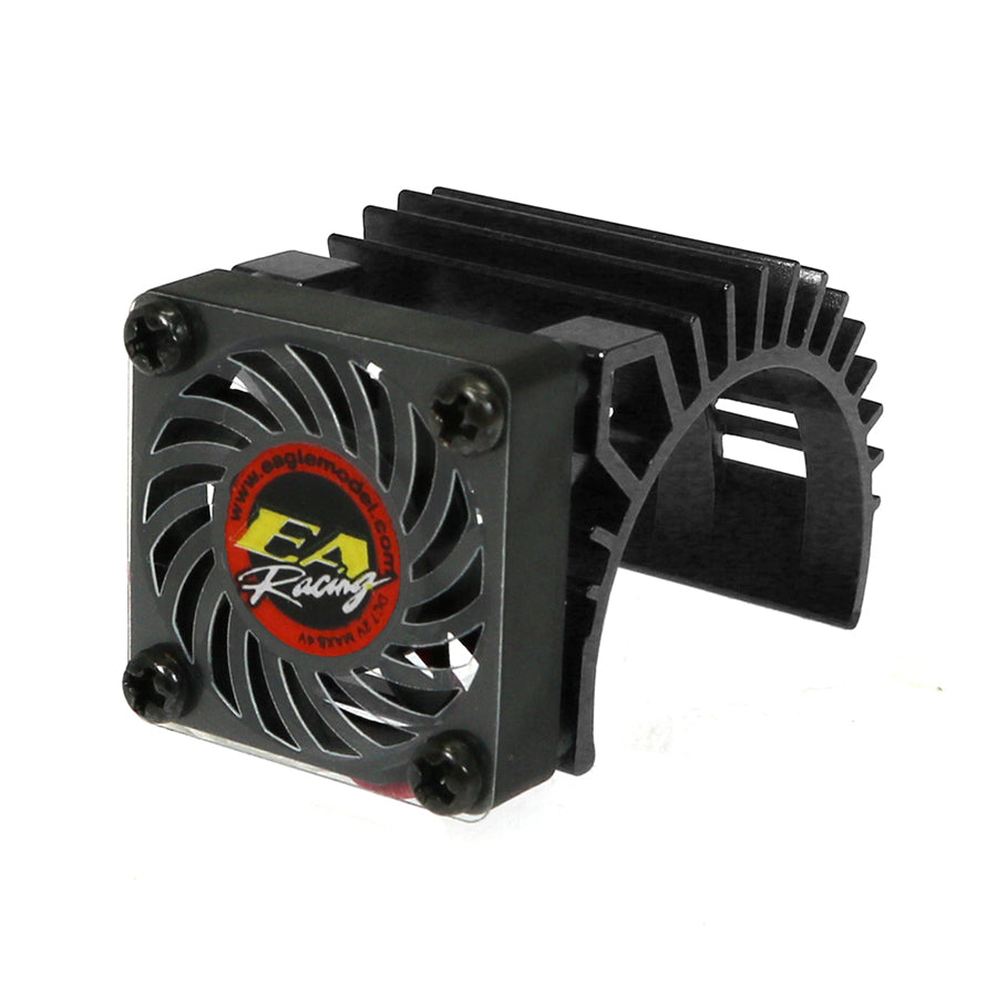 Eagle Racing (#2634-BK) Alum. Motor Heatsink (Side Type) w/ Fan - Black