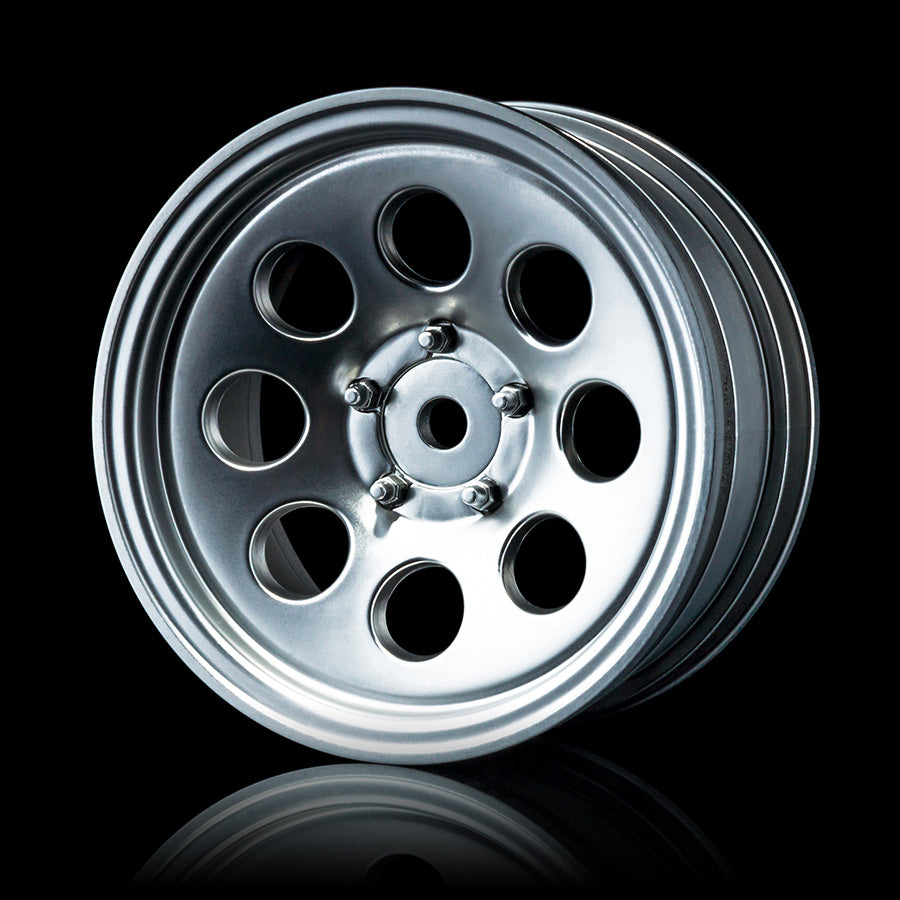 MST 58H Offset +5 Wheel Set - Flat Silver