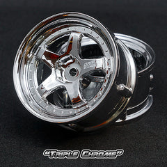 DS Racing (#DE-008) Drift Element Wheel Set - Triple Chrome