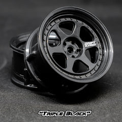 DS Racing (#DE-205) Drift Element II Wheel Set - Triple Black