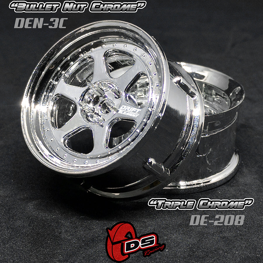 DS Racing (#DE-208) Drift Element II Wheel Set - Triple Chrome