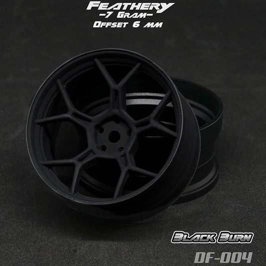 DS Racing (#DF-004) Drift Feathery 5Y Spoke Wheel - Black Burn