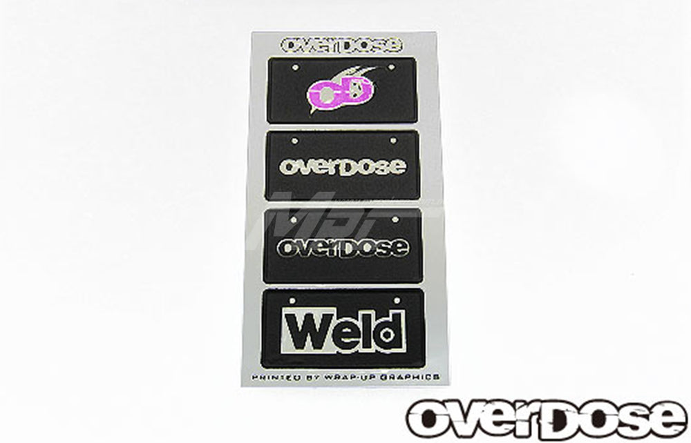 Overdose (#OD1345A) WELD/OD 3D Numberplate Sticker