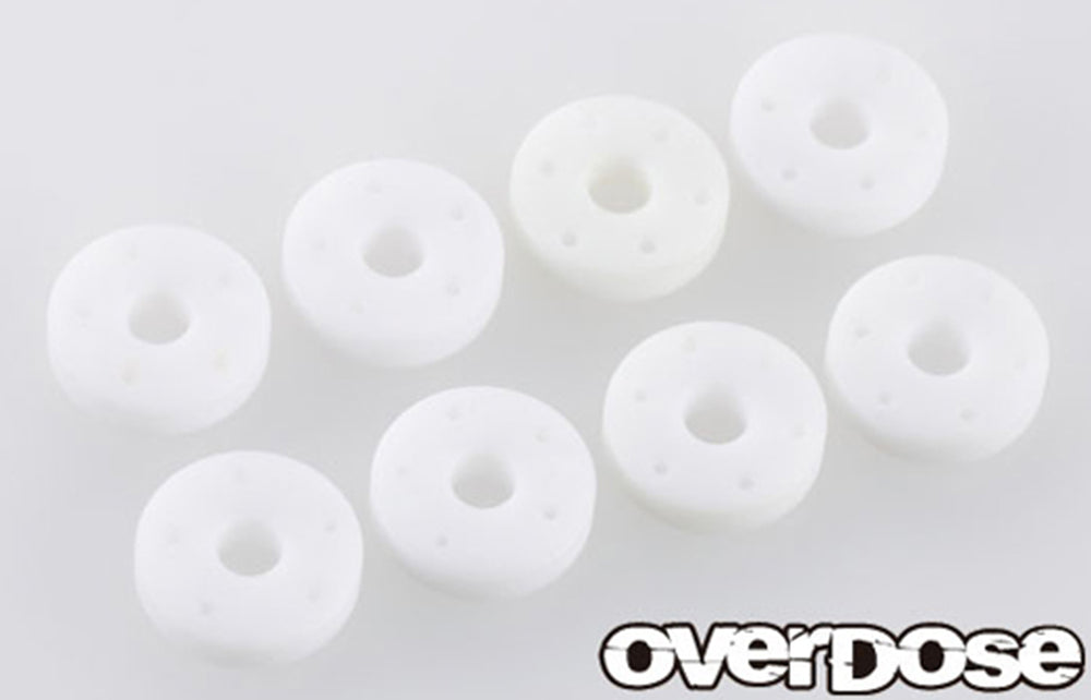 Overdose (#OD2263A) Machined PTFE Shock Piston Set (φ0.5x5, φ0.5x6, φ0.6x5, φ0.6x6)