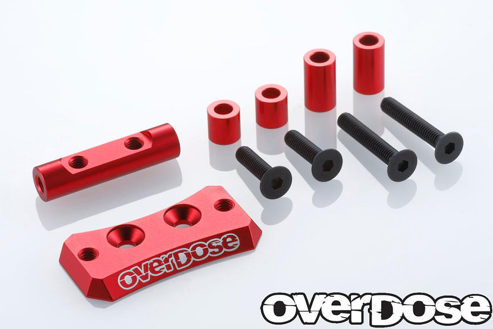 Overdose (#OD2442B) Alum. Cooling Fan Mount - Red