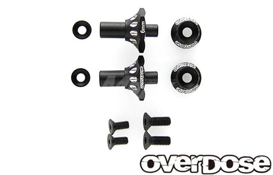 Overdose (#OD2718) Alum. One Piece Axle Shaft 6mm - Black