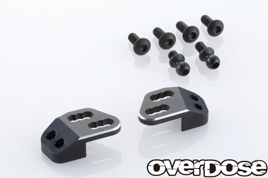 Overdose (#OD2850) TC Alum. Rear Upper Arm Bracket - Black