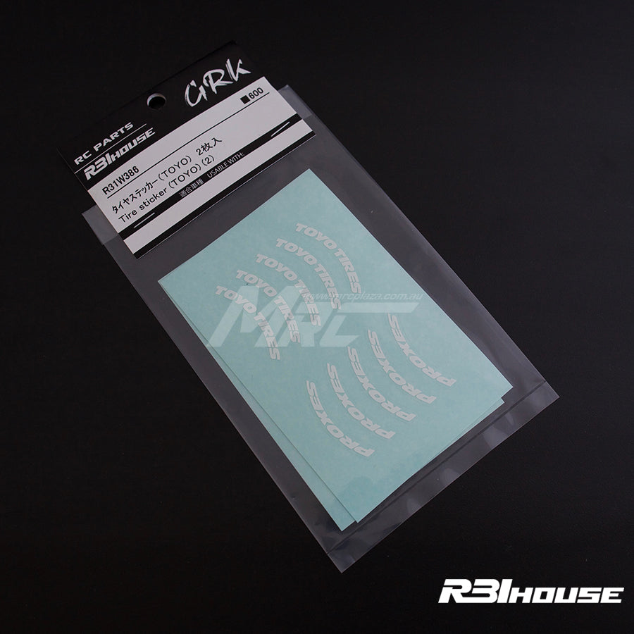 R31House (#R31W386) Tyre Sticker - TOYO