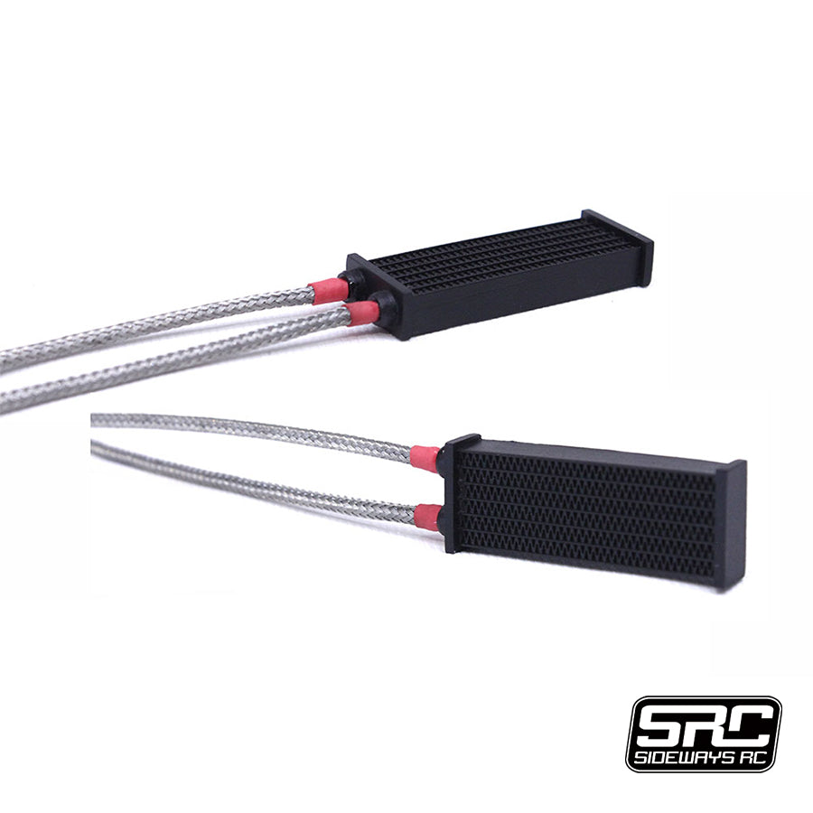 SRC Sideways RC Steel Pipe Oil Cooler - Black
