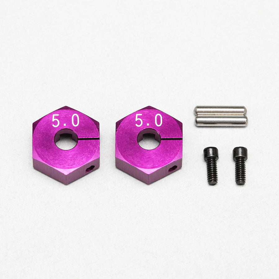 Yokomo (#Y2-011CP5) Aluminum Clamp Wheel Hub 5.0mm - Purple