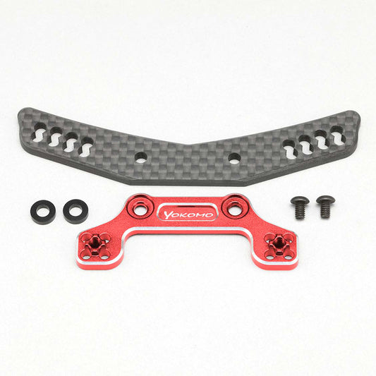 Yokomo (#Y2-017AGR) Hybrid Graphite/Alum. Front Shock Tower - Red