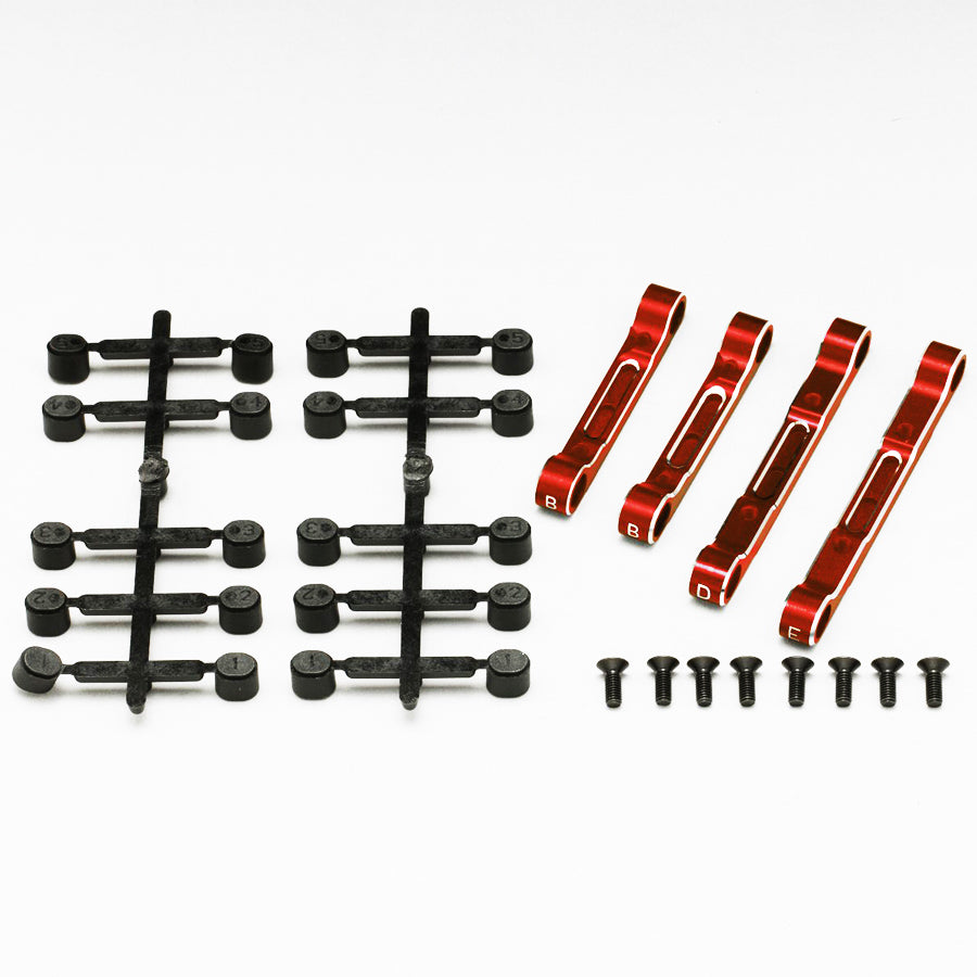 Yokomo (#Y2-301ARA) Aluminum Adjustable Suspension Mount Set - Red