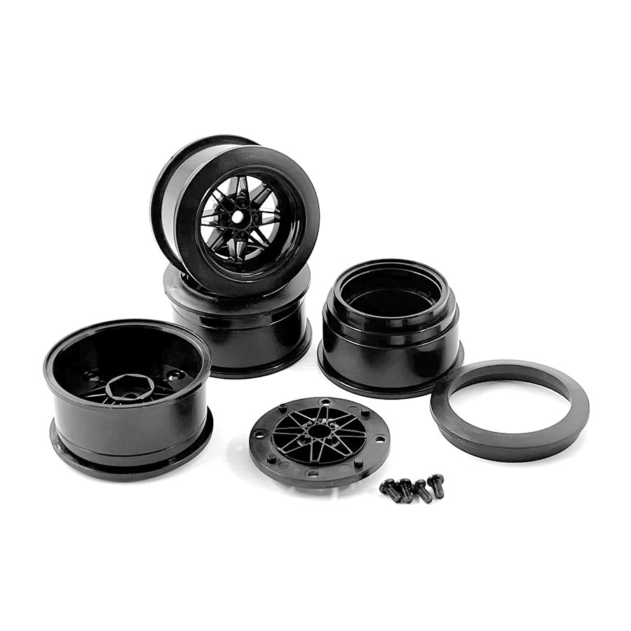 3Racing D5 Wheel Set - Black 3Racing D5 Wheel Set - Black