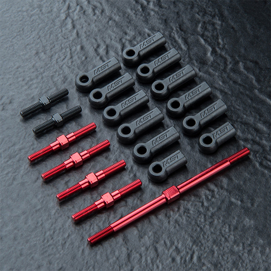 MST (#210739R) RMX 4 Full Turnbuckle Set - Red