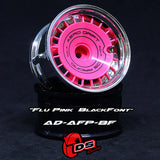 DS Racing (#AD-AFP-BF) AERO DRIFT Wheel Cover - Sloped Flu Pink w/ Black Font