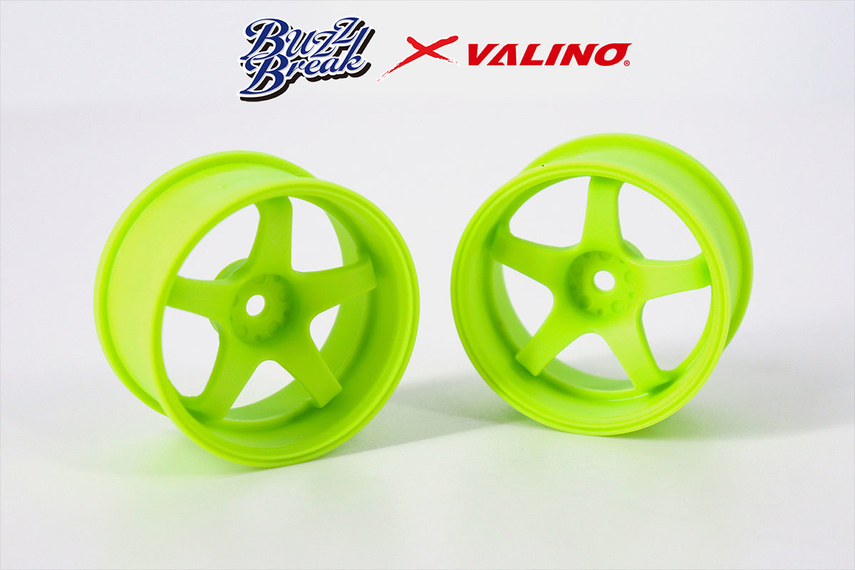 Buzz Break X Valino (#BB-RW-027) GV117D R-SPEC Wheel Set 26mm - Lime Yellow