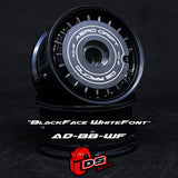 DS Racing (#AD-BB-WF) AERO DRIFT Wheel Cover - Flat Black w/ White Font